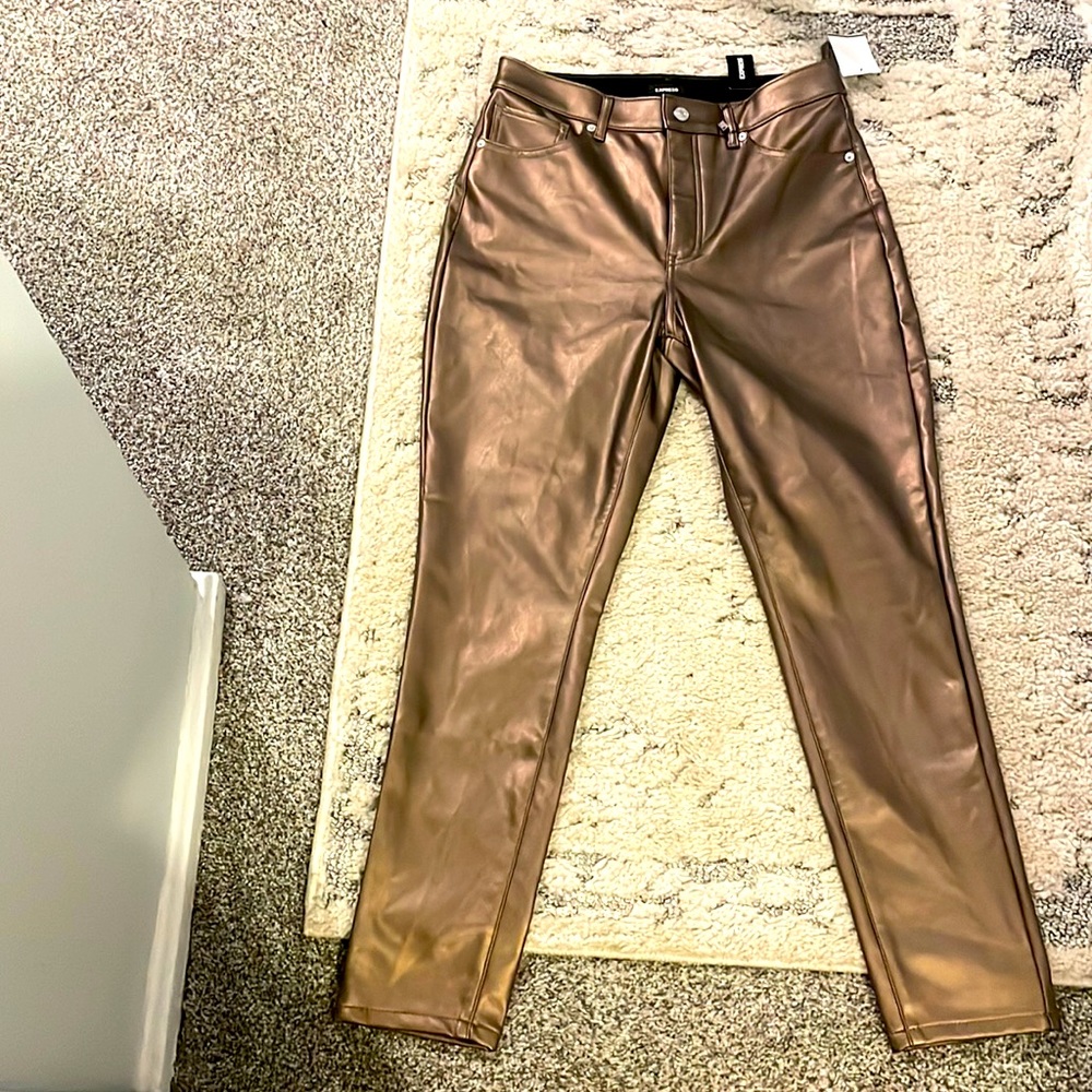 Leather Faux pant